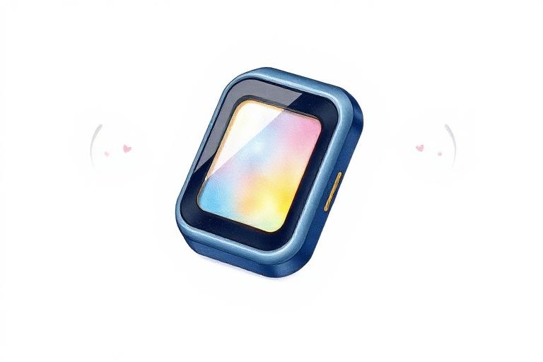 Illustration aquarelle d'une loupe électronique ultra-compacte de poche