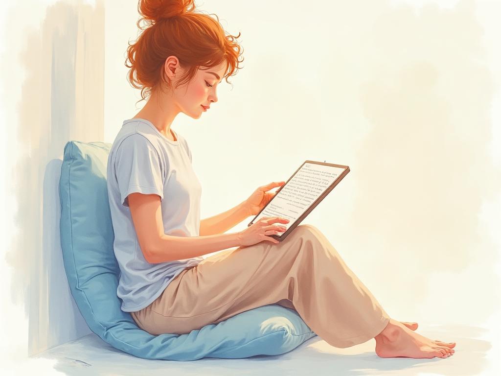 Utilisation d'une tablette avec accessibilité visuelle