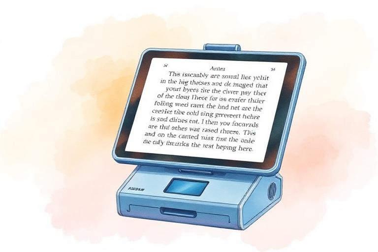 Illustration aquarelle d'un télé-agrandisseur portable pliable