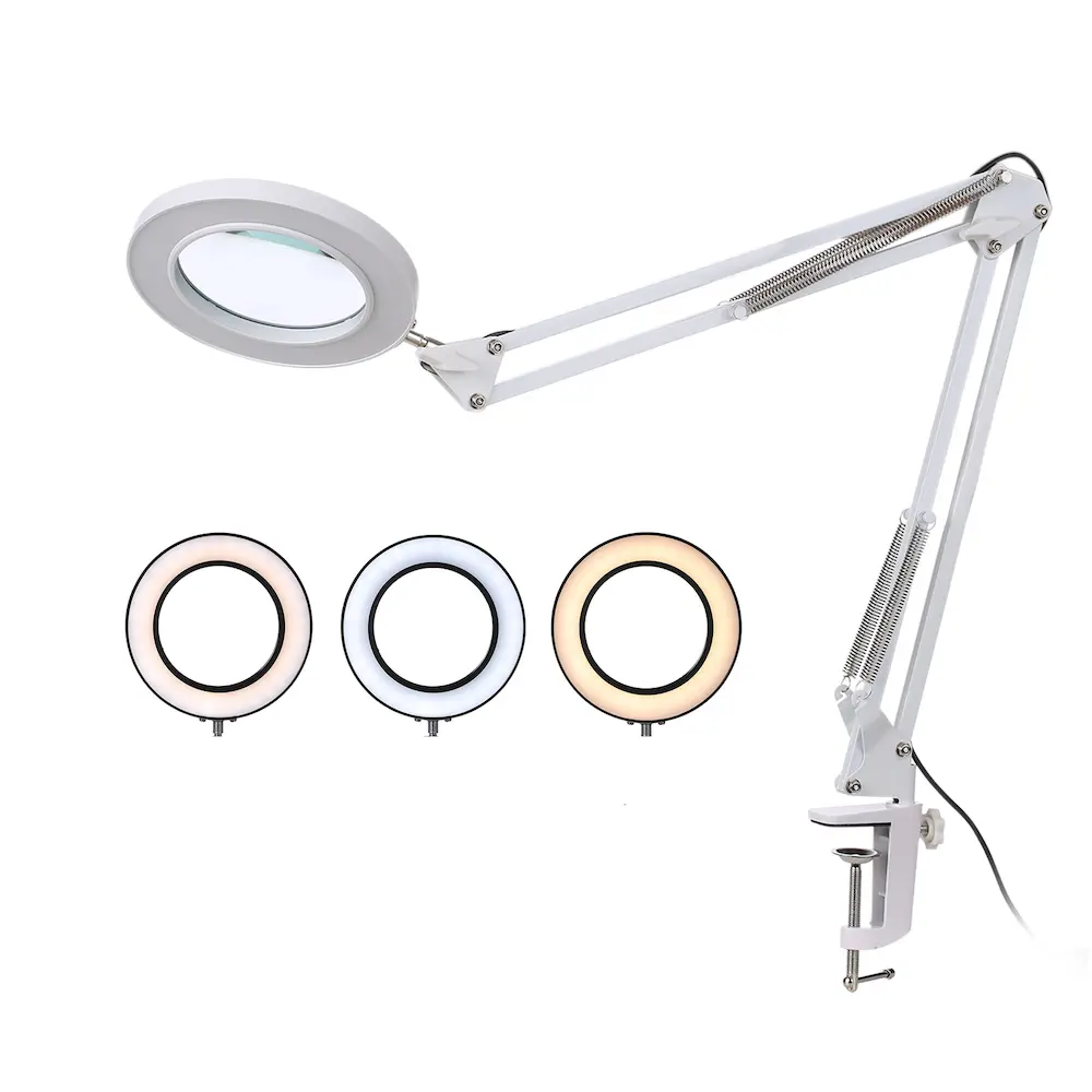 Lampe loupe ASTRID blanche