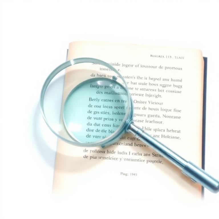 Loupe dôme posée sur une page de livre