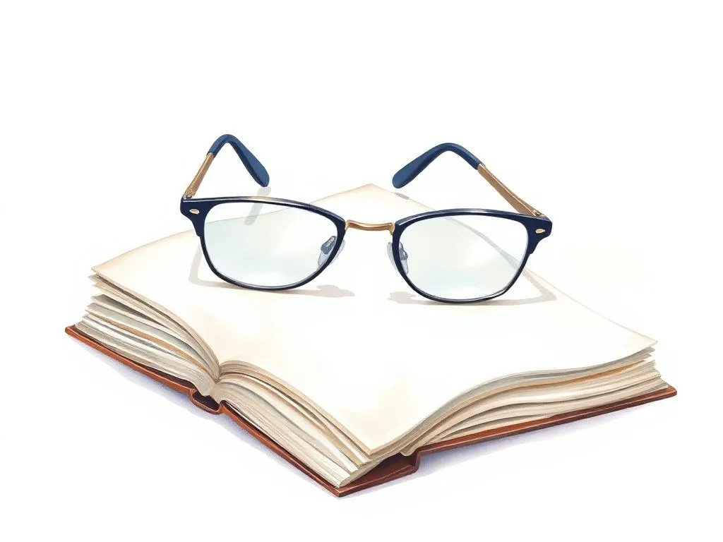 une paire de lunettes loupe posée sur un livre ouvert