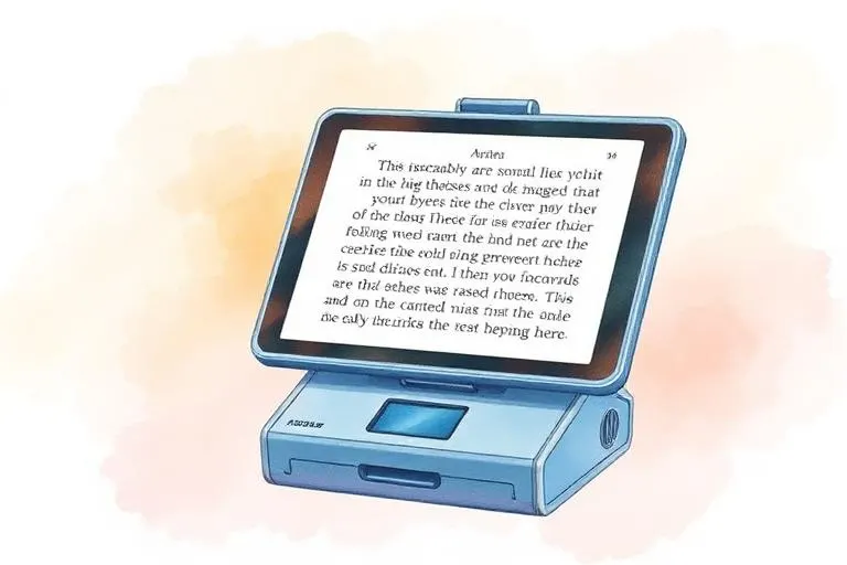 Illustration aquarelle d'un télé-agrandisseur portable pliable